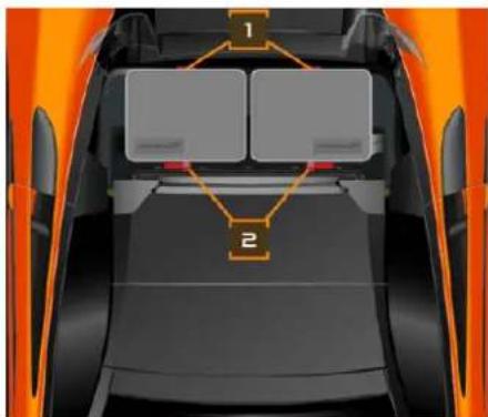 McLaren 600LT (2019) - Avant de prendre le volant Rangement de bagages - 1