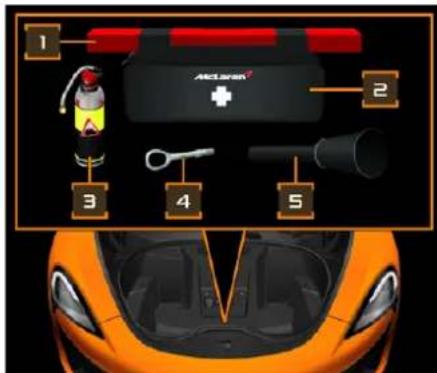 McLaren 600LT (2019) - Équipement du compartment à bagages - excepté 600LT et 600LT Spider - 1