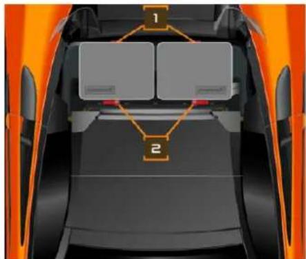 McLaren 600LT Spider (2019) - Retrait et stockage des sacs de rangement - 1