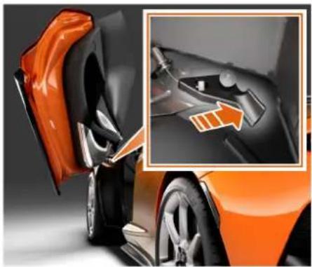 McLaren GT (2021) - マニュアルでロックを解除しドアを開ける - 1