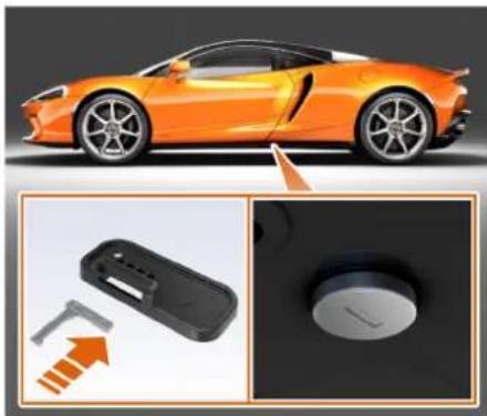 McLaren GT (2021) - マニュアルでロックを解除しドアを開ける - 1