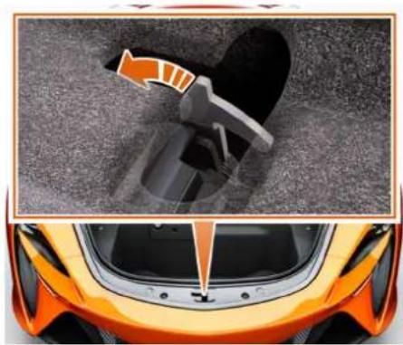 McLaren Artura (2023) - Maintenance de votre McLaren Déverrouillage et ouverture manuels - 2
