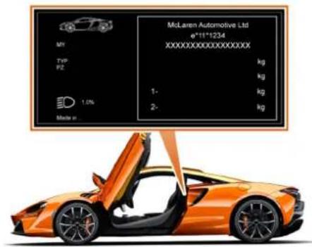 McLaren Artura (2023) - Données et glossaire du véhicule Identification du véhicule - 2