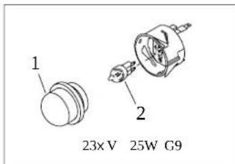 FRANKE FCO 86 H - Replacing the lamp - 1