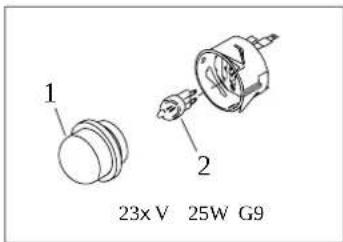 FRANKE FCO 86 H - Sostituzione della lampada - 1