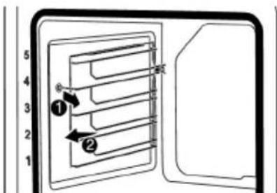 INDESIT IB 25RE X - To remove the side wire shelves: - 1