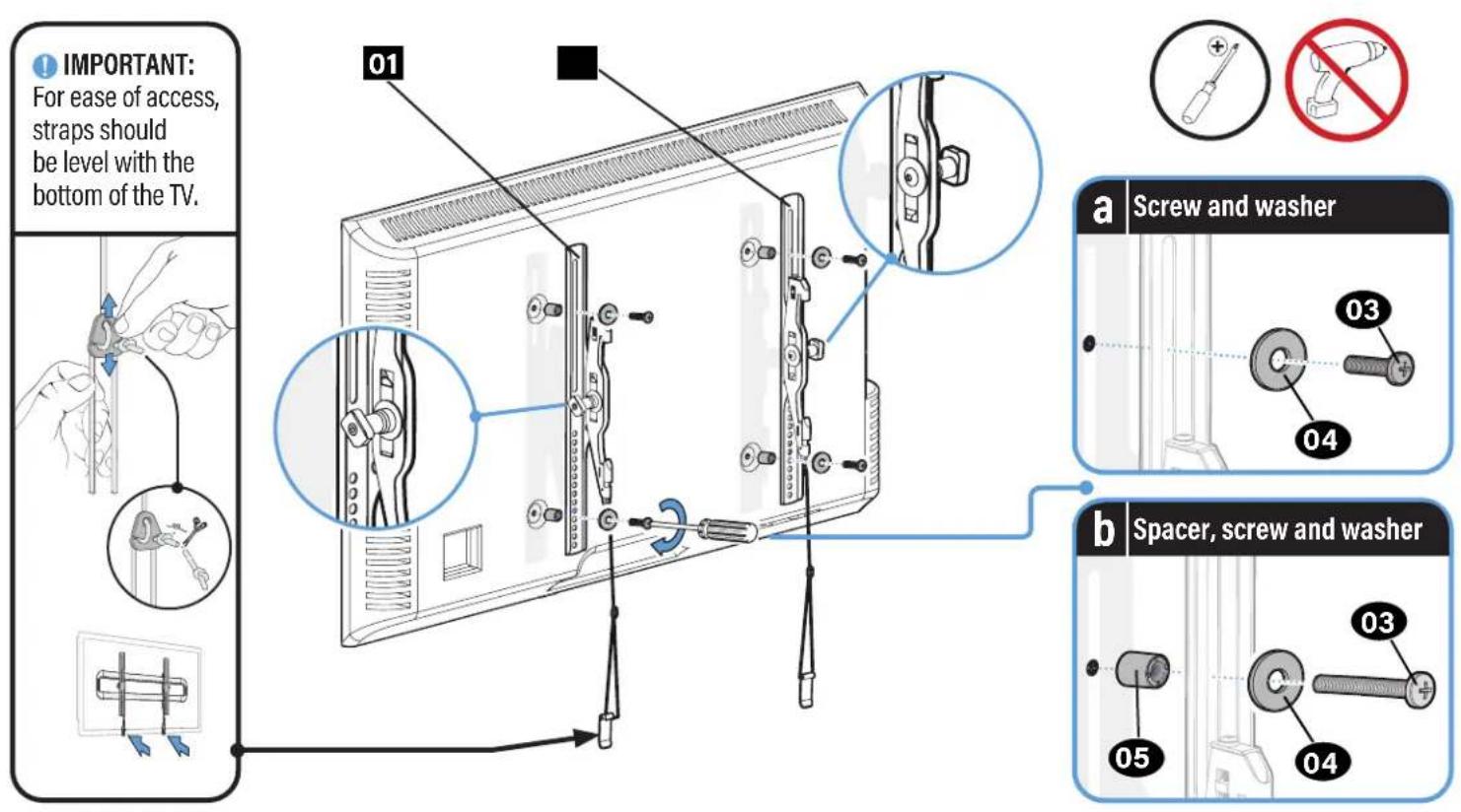 SANUS VMT5-B2 - 1-3 Attach TV Brackets - 1