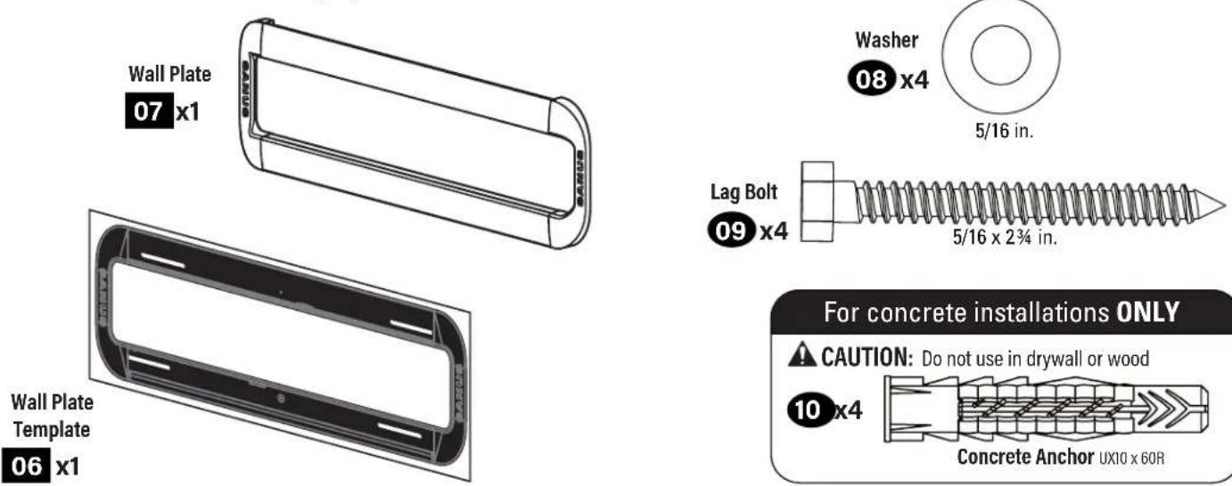 SANUS VMT5-B2 - Parts and Hardware for STEP 2 - 1