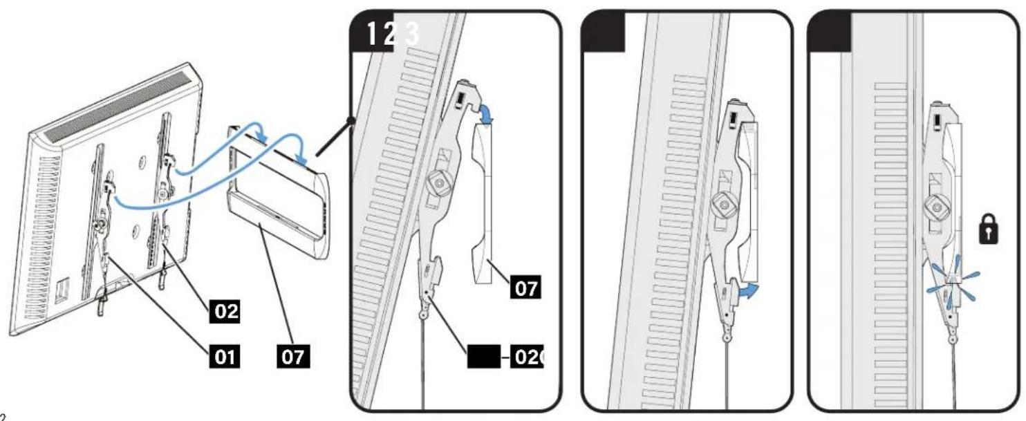 SANUS VMT5-B2 - STEP 3 Attach TV to Wall Plate - 2