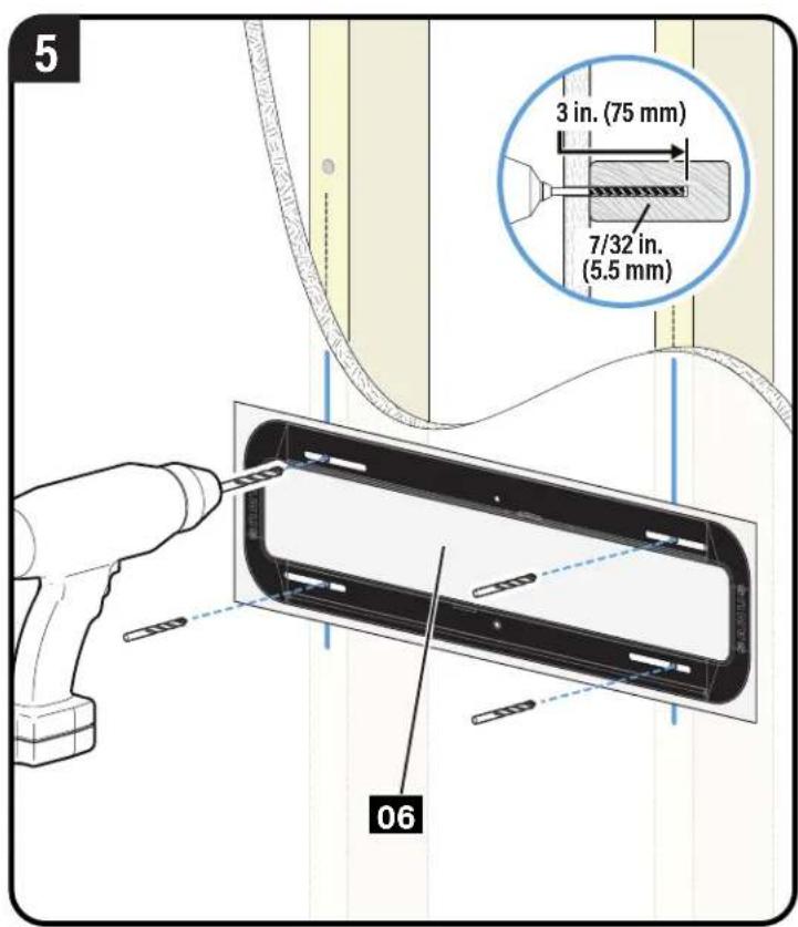 SANUS VMT5-B2 - ood Stud Option (Double Stud Install) - 6