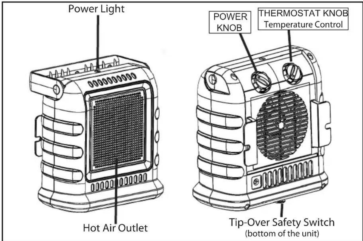 Mr. Heater Portable Buddy MHBE150FAT - PRODUCT DIAGRAM - 1