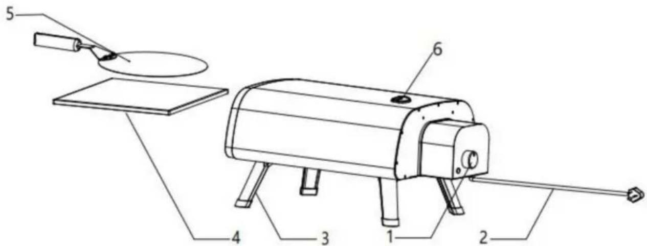 Vevor EG12-02B-18 - BESCHREIBUNG DER TEILE - 1