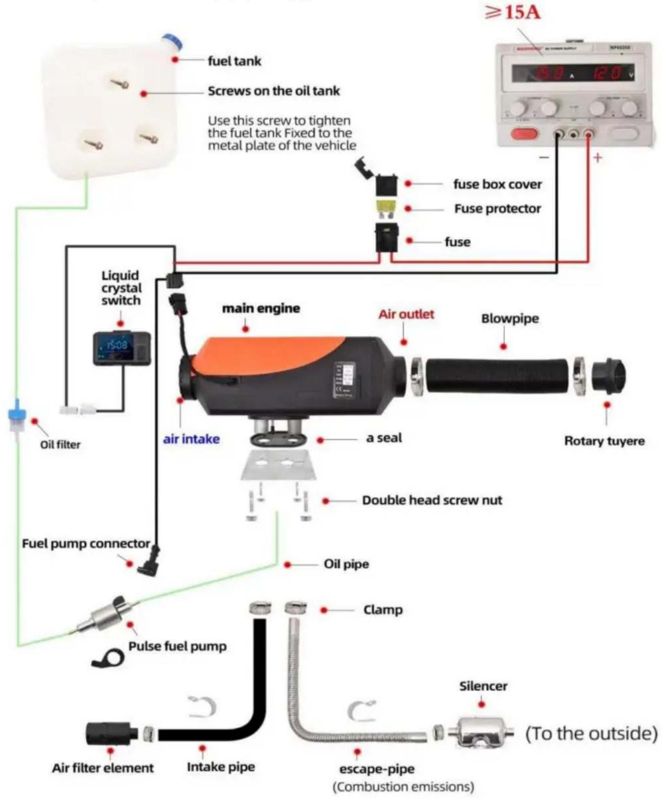 Vevor XMZ-D2 - INSTALLATIONSDIAGRAMM - 1