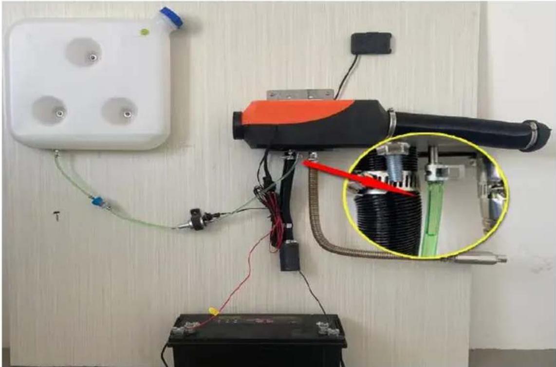 Vevor CY-29 - After the heater is installed, you need to manually pump oil before turning it on: - 1