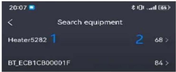 Vevor CY5002 - Device connection via Bluetooth: - 1