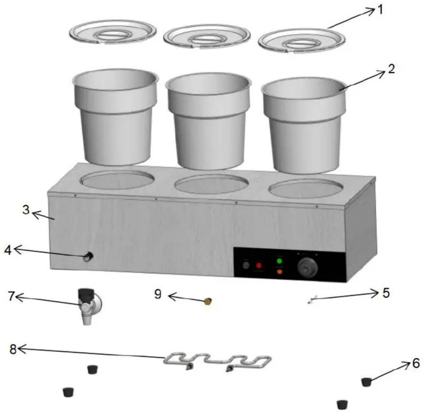 Vevor SC-TT4-7L - 8.Product Structure Diagram - 1