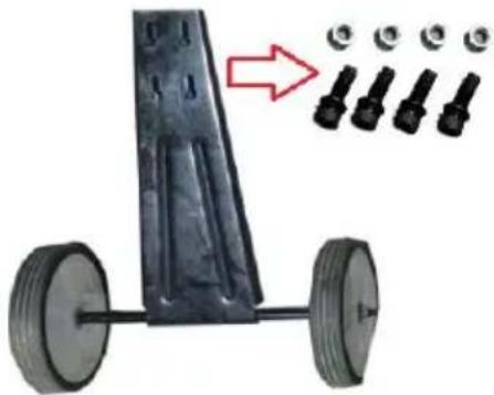 Vevor 139F - a. Auxiliary wheel installation - 2