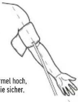 HOMEDICS BPA-420 - Legen Sie die Manschette an. - 1