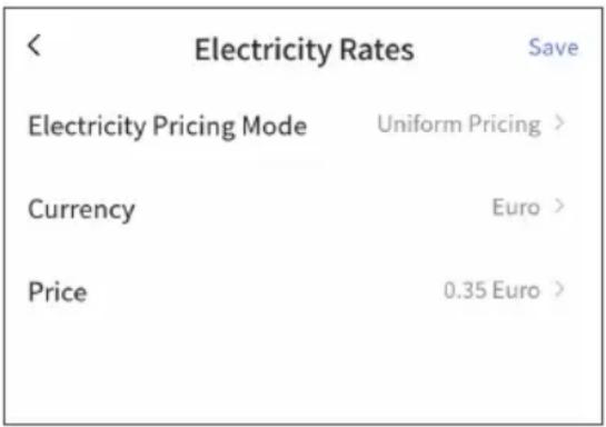 EZVIZ T31-16E-EU - Réglages des tarifs d'électricité - 1