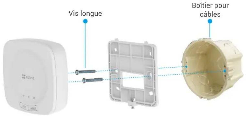 EZVIZ T56 - - Installer la passerelle avec des vis et des chevilles - 2