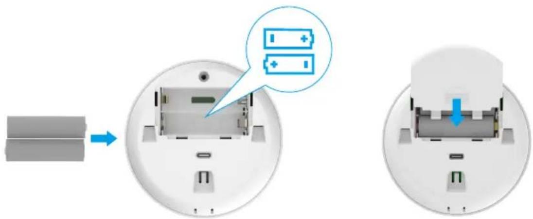 EZVIZ T56 - Installer les piles - 2