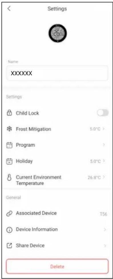 EZVIZ T56 - Paramètres du thermostat - 1
