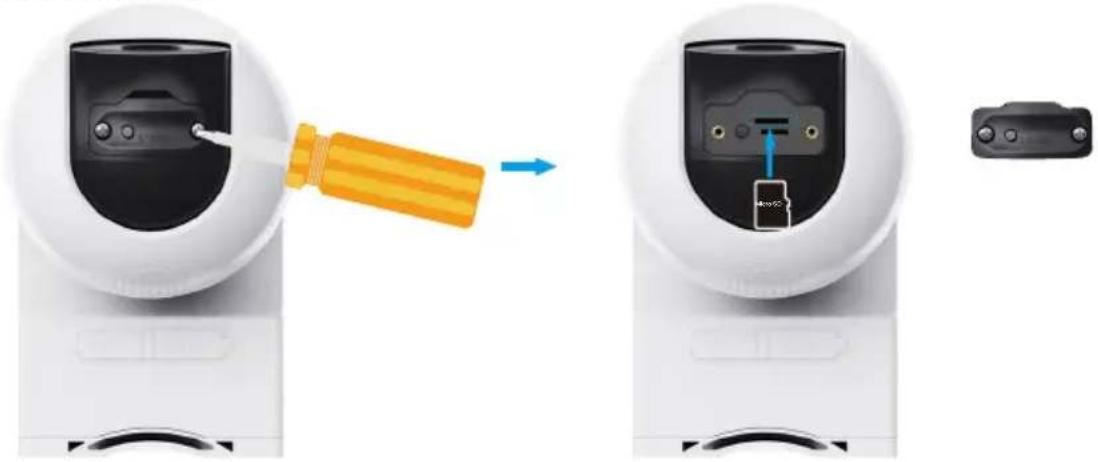 EZVIZ CB8 Lite 4G - Installation de la carte microSD (facultatif) - 1
