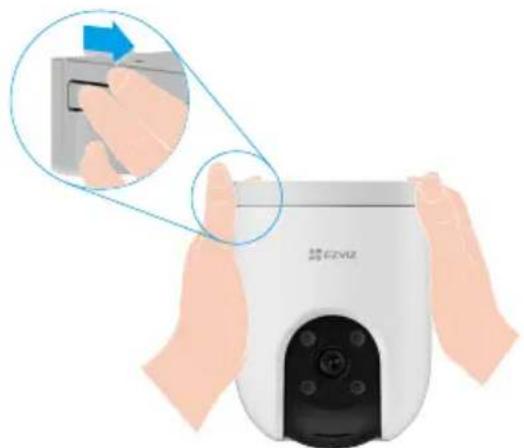 EZVIZ H8c PoE 2K - Le support est séparé - 1