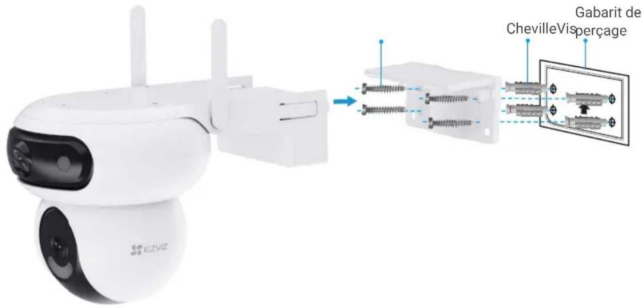 EZVIZ H90 Dual 2K⁺ - Support mural - 1