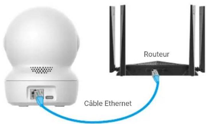 EZVIZ H6c G1 4K - Option A : connexion filaire - 1
