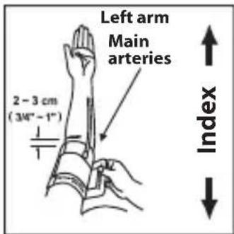 BRAUN ExactFit 5 BUA 6350 - Applying the arm cuff - 3