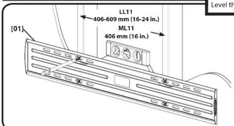 SANUS LL11B3 - Wood Stud Mounting - 3