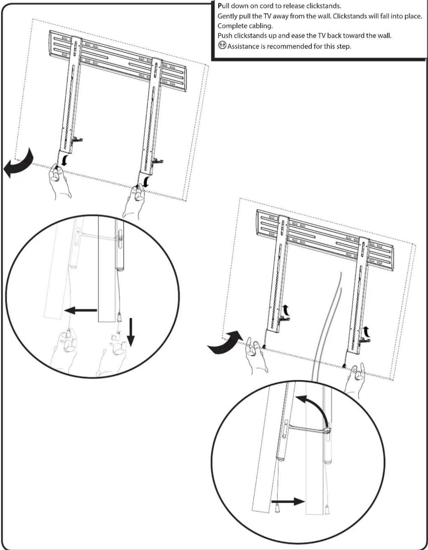 SANUS LL11B3 - ▲ CAUTION: Improper use could reduce the holding power of the lag bolt. To avoid potential injuries or property damage: - 2