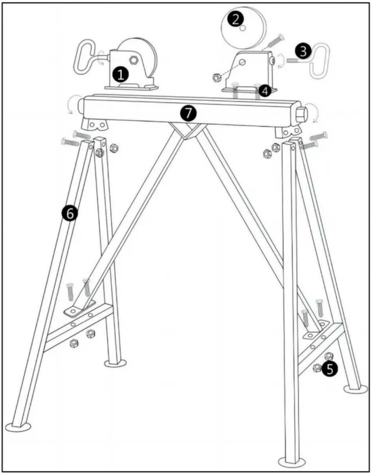 Vevor 1110A - EXPLOSIEDIAGRAM - 1