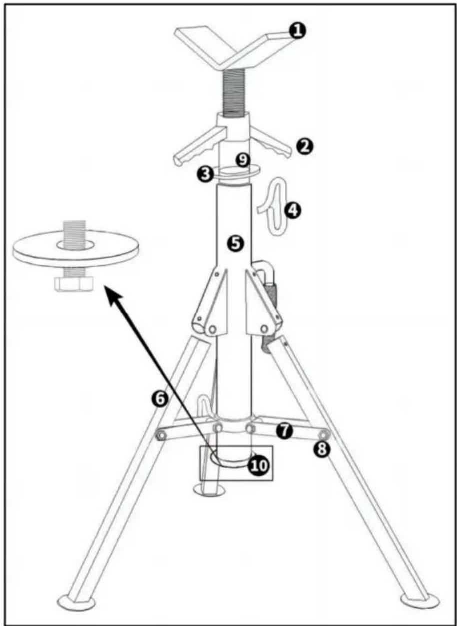 Vevor 1104A - SCHEMAT WYBUCHU - 1