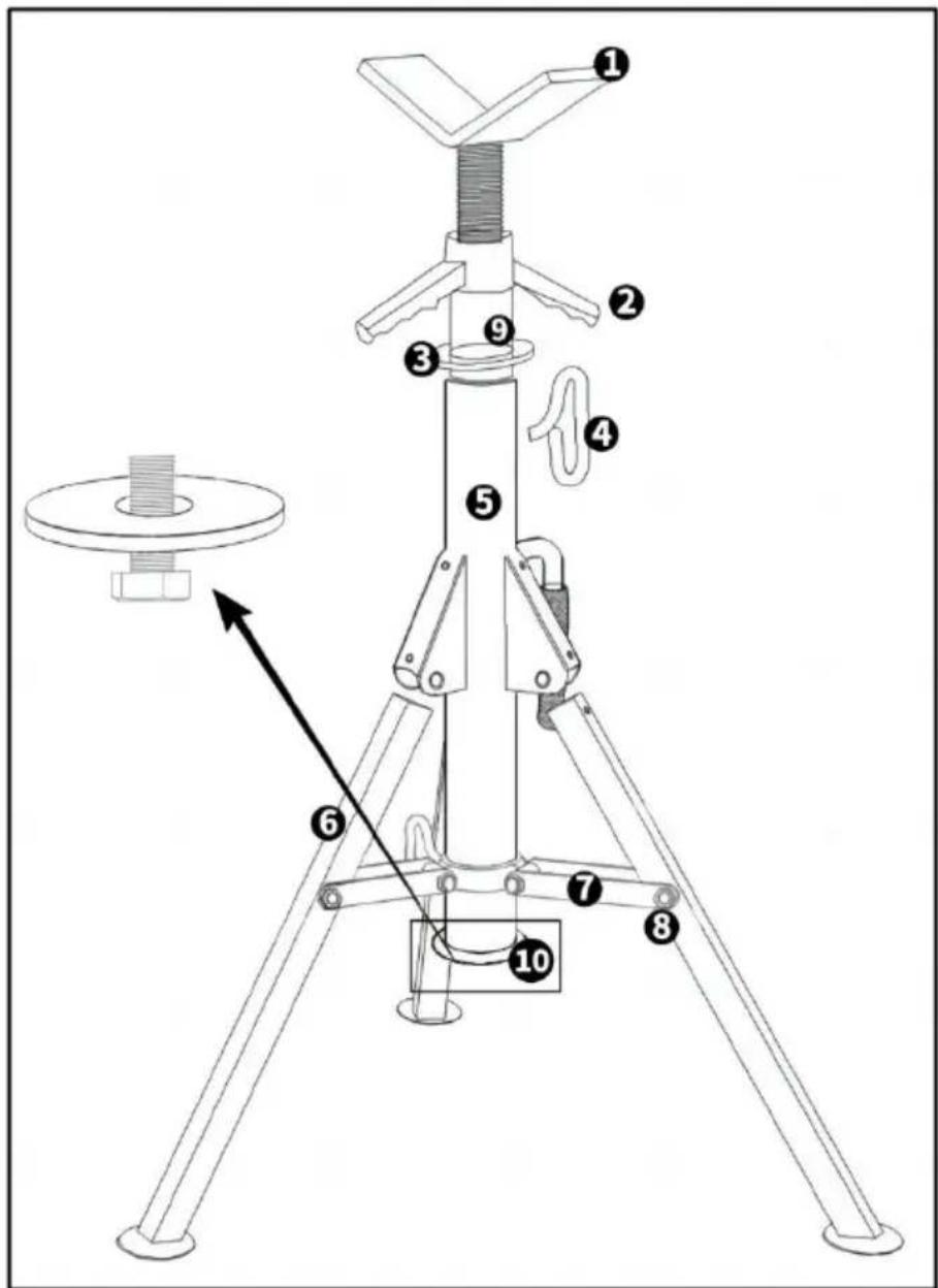 Vevor 1104A - EXPLOSION DIAGRAM - 1