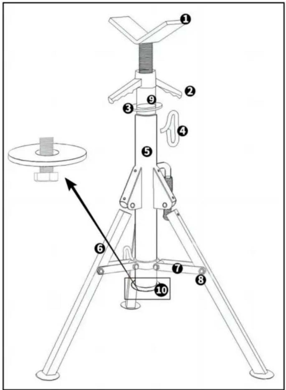 Vevor 1104A - EXPLOSIEDIAGRAM - 1