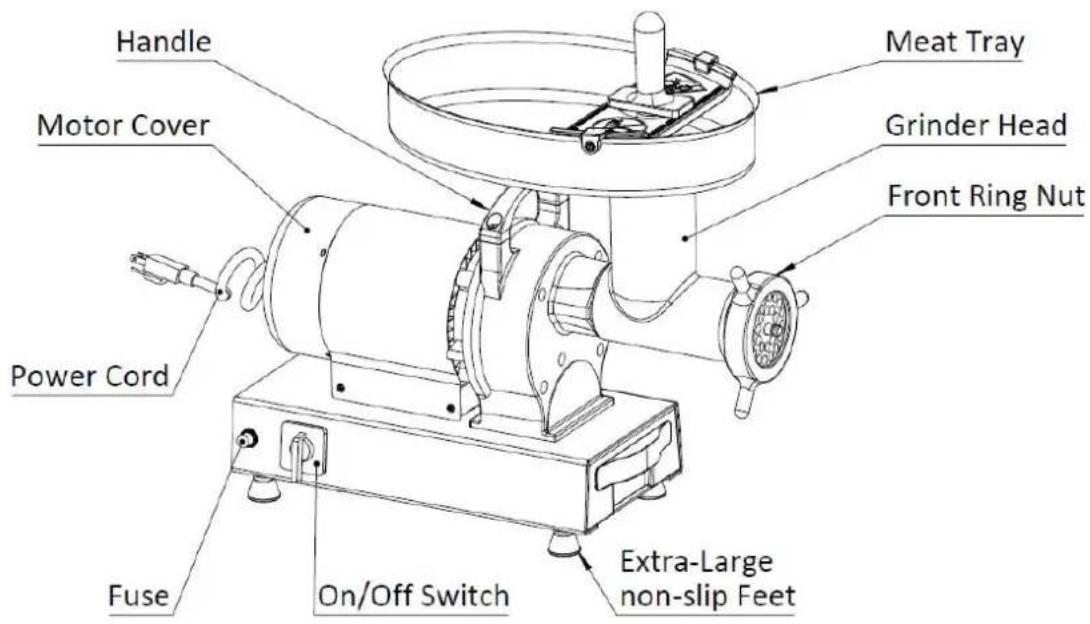 Vevor 1A-EG808 - PARTS LIST - 2