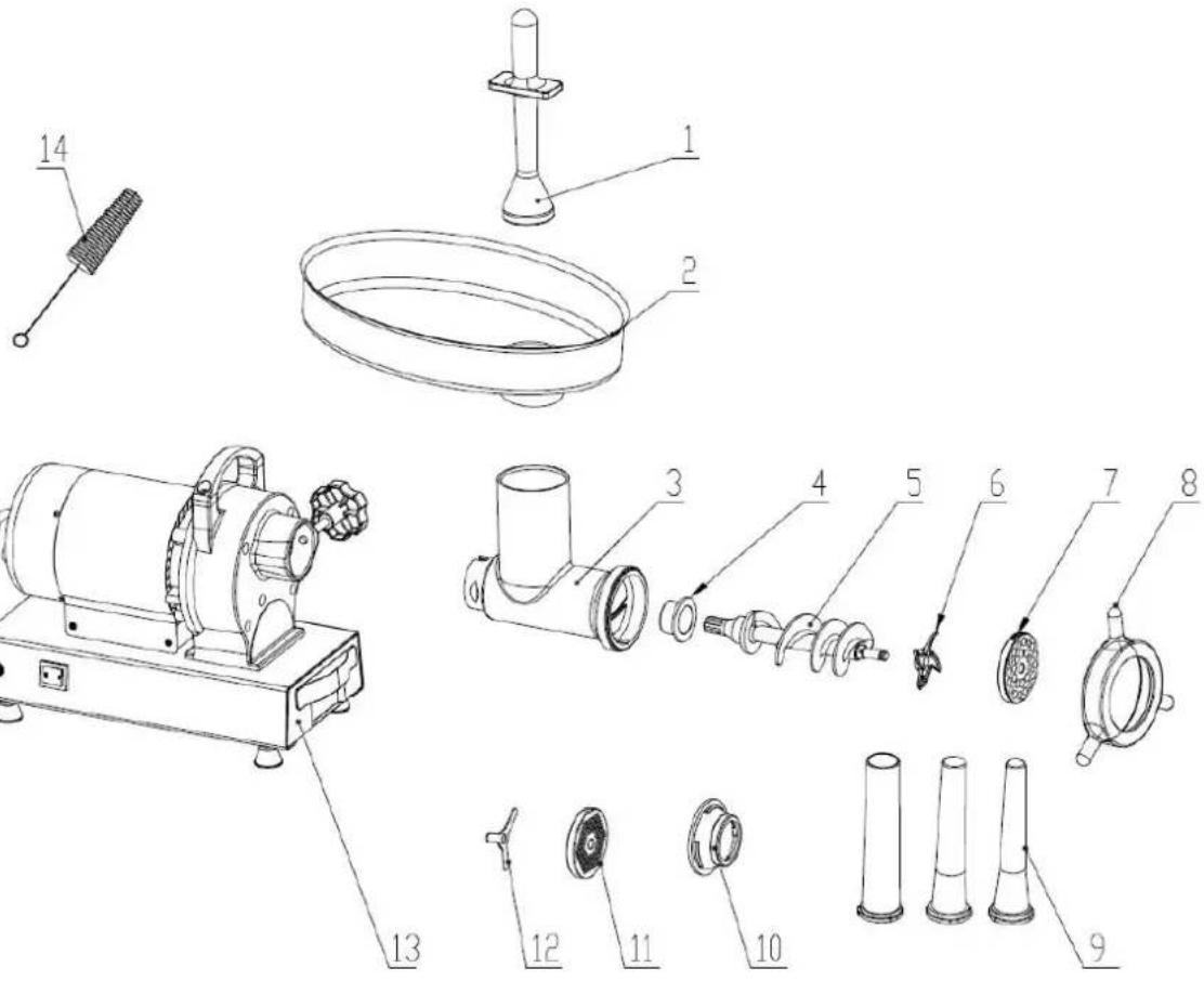 Vevor 1A-EG808 - PARTS LIST - 3