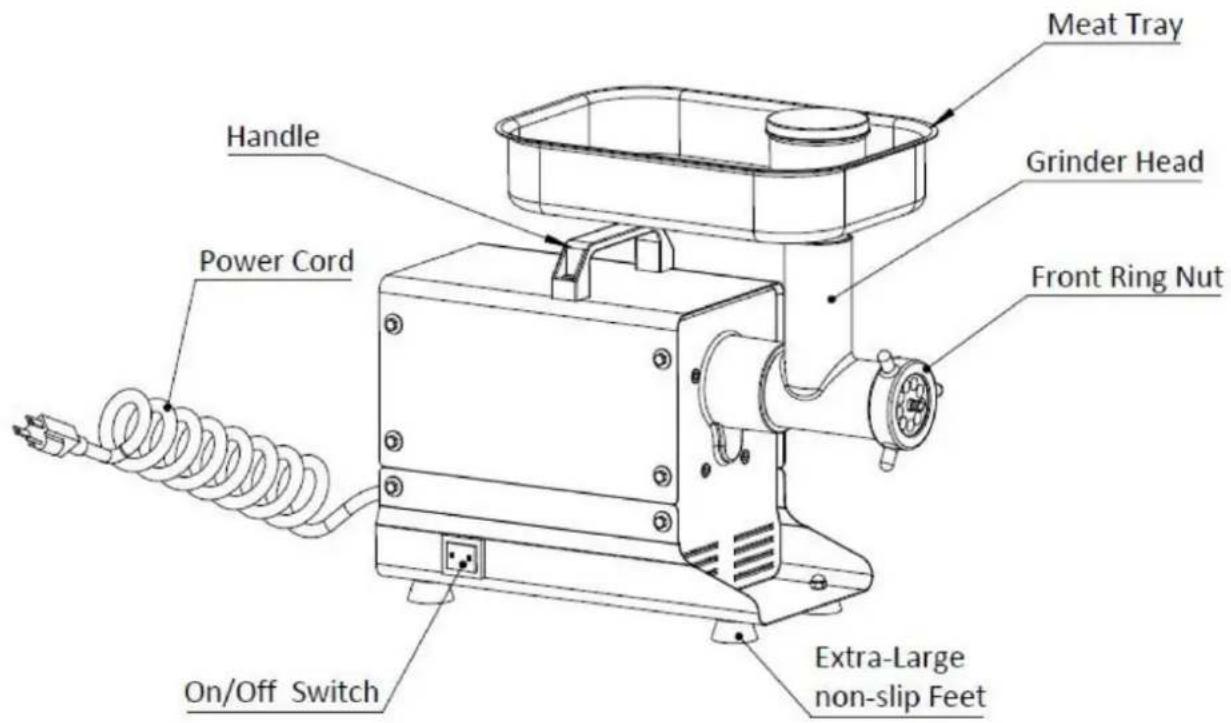 Vevor 1A-EG105 - LISTA CZĘŚCI - 1