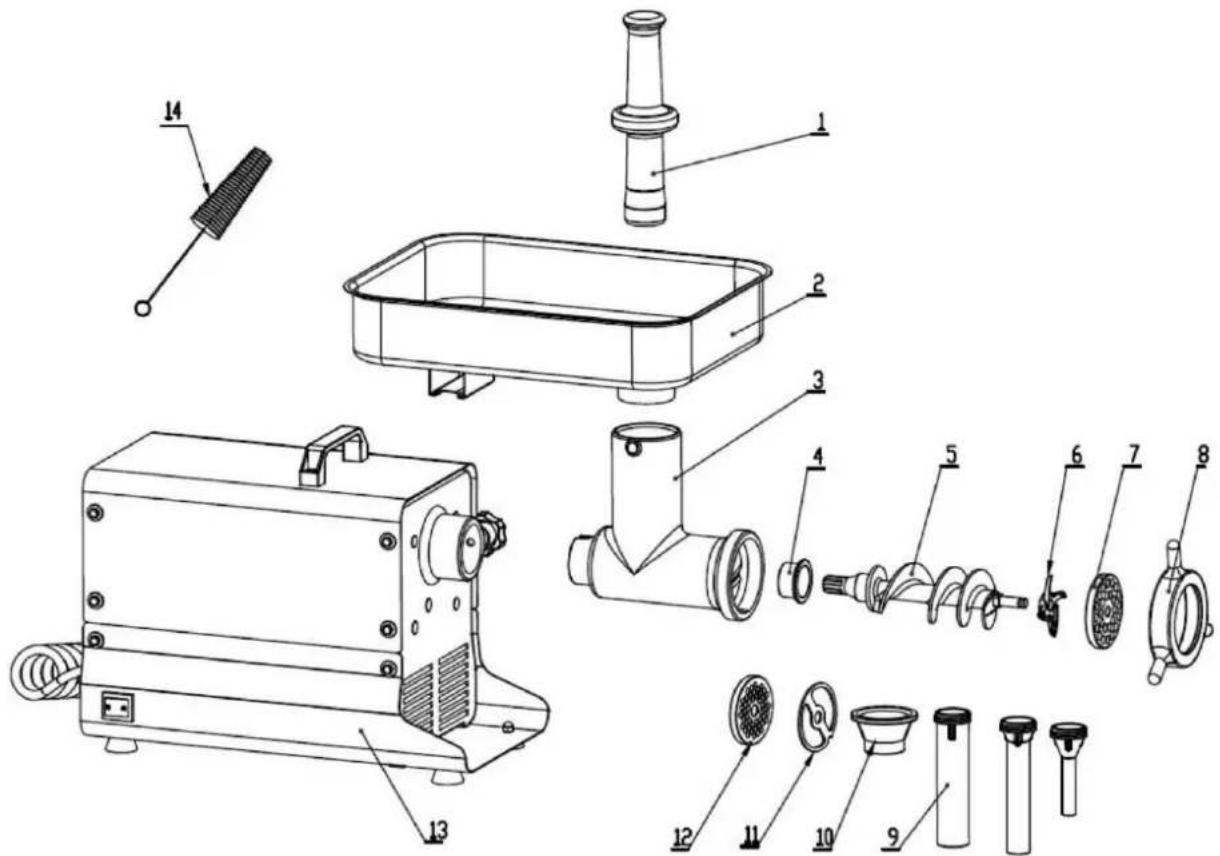 Vevor 1A-EG132 - LISTE DES PIÈCES - 3