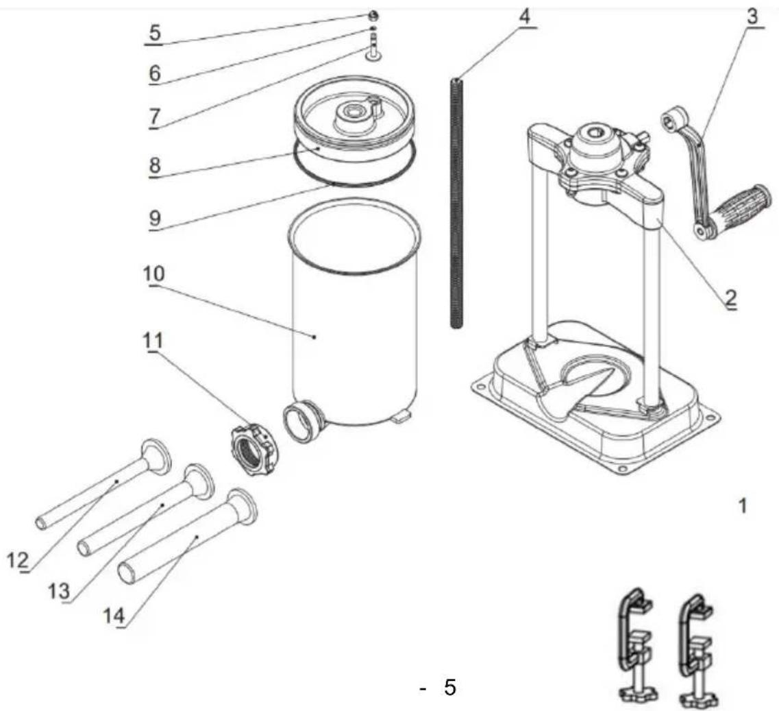 Vevor 1A-SS305 - Exploded View and Parts List - 1