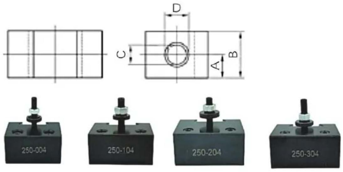 Vevor 250-2008 - Bohr-, Dreh- und Plandrehhalter - 2