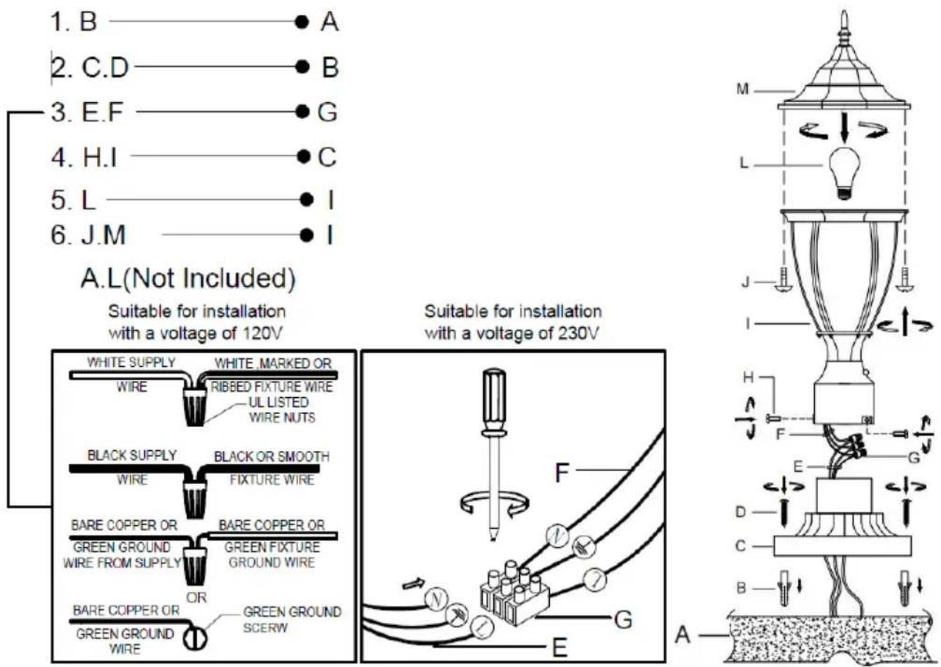 Vevor 3066 - ASSEMBLY & INSTALLATION INSTRUCTIONS - 1