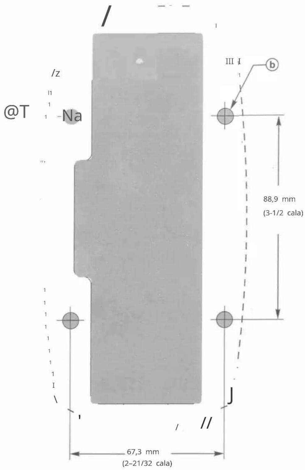 Vevor 8M0059686 - Szablon montażowy z pojedynczym uchwytem - 1