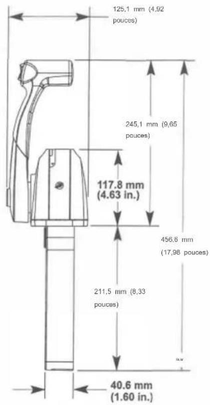 Vevor 8M0059686 - Dégagement de montage requis pour la télécommande à poignée unique - 2