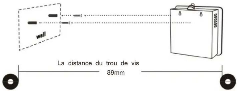 wall La distance du trou de vis 89mm