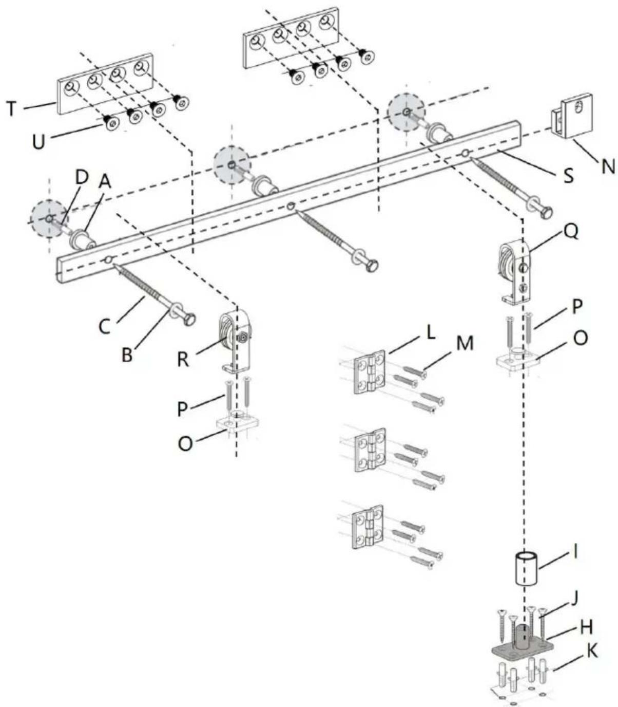 Vevor 36IN-3D-3K - Product decomposition diagram - 1