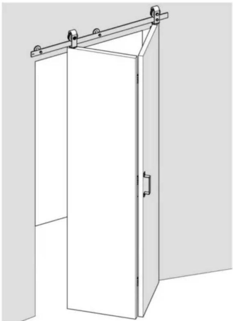 Vevor 52IN-2D-3K - Vouwschuifdeur schuurdeur Hardware-kit - 1