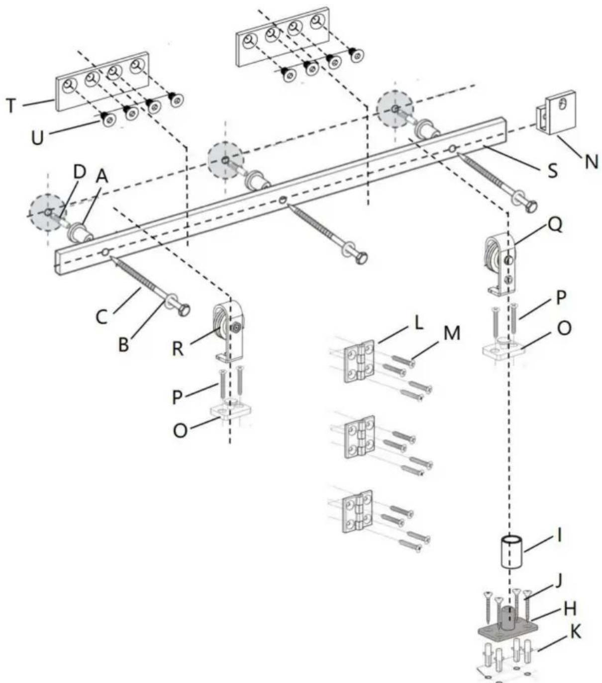 Vevor 52IN-2D-3K - Schemat rozkădu produktu - 1